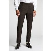 Farah Slim Fit Austin Chocolate Flannel Brown Men's Suit Trousers