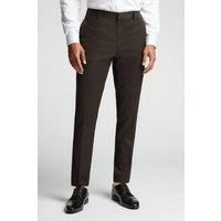 Farah Slim Fit Austin Chocolate Flannel Men's Suit Trousers, Brown