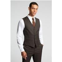 Slim Fit Chocolate Flannel Waistcoat