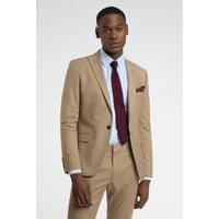 Slim Fit Camel Flannel Jacket