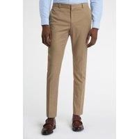 Farah Slim Fit Austin Camel Flannel Men's Suit Trousers. Beige by Suit Direct