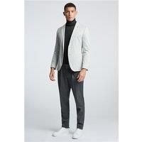 Slim Fit Grey Mini Puppytooth Knit Jacket
