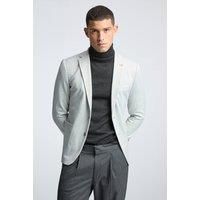 Slim Fit Grey Mini Puppytooth Knit Jacket