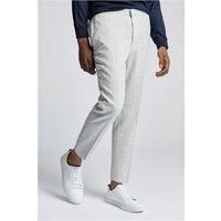 Farah Slim Fit Cool Grey Flannel Men's Trousers by Suit Direct