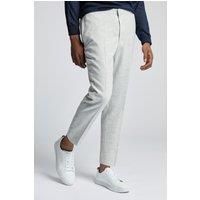Farah Slim Fit Cool Grey Flannel Men's Trousers by Suit Direct