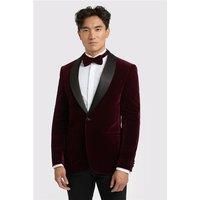 Limehaus Slim Fit Burgundy Velvet Jacket by Suit Direct