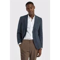 Slim Fit Airforce Blue Flannel Jacket
