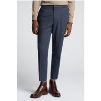 Slim Fit Airforce Blue Flannel Trousers
