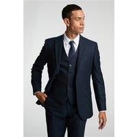 Alexandre of England Tailored Fit Navy Blue Flannel Men's Suit Jacket by Suit Direct