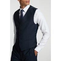 Alexandre of England Tailored Fit Navy Blue Flannel Waistcoat by Suit Direct