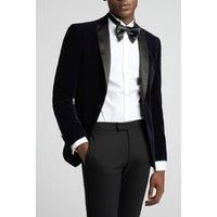 Antique Rogue Slim Fit Navy Blue Velvet Dresswear Men's Tuxedo Suit Jacket by Suit Direct