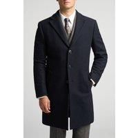 Alexandre Of England Cashmere Blend Navy Overcoat