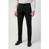 Limehaus Tailored Fit Black Stretch Men's Trousers
