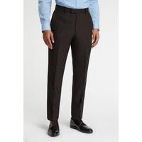 Racing Green Regular Fit Brown Birdseye Men's Trousers by Suit Direct