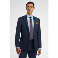 Racing Green Regular Fit Blue Tan Windowpane Stretch Men's Suit Jacket by Suit Direct
