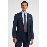 Regular Fit Blue Tan Windowpane Jacket