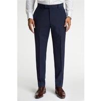 Regular Fit Dark Blue Plain Trousers