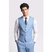Tilson Slim Fit Airforce Blue Sharkskin Waistcoat