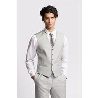 Lowry Slim Fit Light Grey Sharkskin Waistcoat