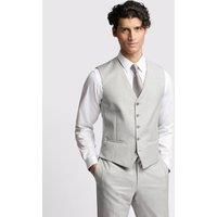 Lowry Slim Fit Light Grey Sharkskin Waistcoat