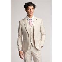 Turner Slim Fit Stone Sharkskin Suit Jacket