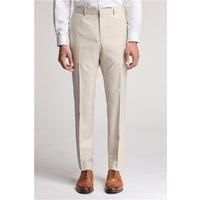 Ted Baker Slim Fit Turner Stone Sharkskin Men's Trousers, Beige by Suit Direct