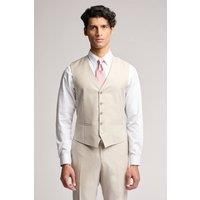 Ted Baker Slim Fit Turner Stone Sharkskin Waistcoat