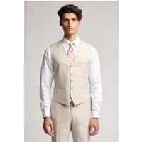 Turner Slim Fit Stone Sharkskin Waistcoat