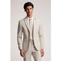 Ted Baker Slim Fit Morris Stone Cotton Linen Beige Men's Suit Jacket by Suit Direct