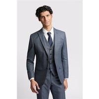 Ted Baker Slim Fit Riley Navy Blue Texture Puppytooth Men's Suit Jacket
