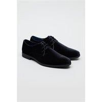 Antique Rogue Johnny Black Velvet Derby Shoe by Suit Direct