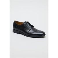 CitiFlex Cannon Black Leather Brogue Derby Shoe by Suit Direct