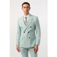Antique Rogue Slim Fit Blake Seafoam Double Breasted Green Men's Suit Jacket by Suit Direct