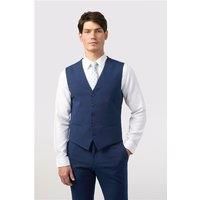Limehaus Regular Fit Blue Stretch Waistcoat