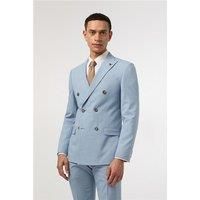 Antique Rogue Slim Fit Cloud Blue Double Breasted Men's Suit Jacket by Suit Direct