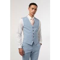 Antique Rogue Slim Fit Montrose Cloud Blue Waistcoat by Suit Direct