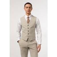 Putty Check Slim Fit Waistcoat