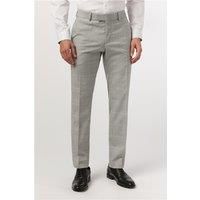 Antique Rogue Slim Fit Grey Monochrome Check Men's Trousers by Suit Direct