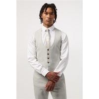 Antique Rogue Slim Fit Blake Pale Grey Waistcoat by Suit Direct