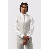Antique Rogue Slim Fit Blake Pale Grey Waistcoat