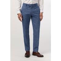 Antique Rogue Slim Fit Blue Check Men's Trousers by Suit Direct