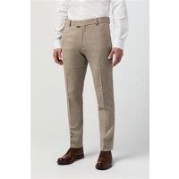 Slim Fit Taupe Tweed Trouser