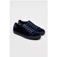 Antique Rogue Navy Blue Velvet Kimber Trainers by Suit Direct