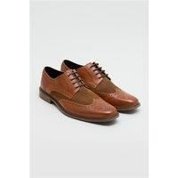 Racing Green Tan Leather Dale Brogues by Suit Direct