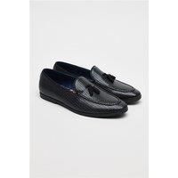 Bennett and Baxter Antique Rogue Black Texture Patent Loafer by Suit Direct