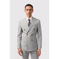 Antique Rogue Slim Fit Pale Grey Double Breasted Men's Suit Jacket