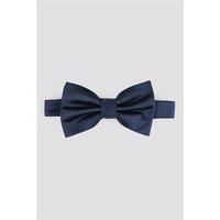 Limehaus Navy Blue Satin Bow Tie Navy Blue by Suit Direct