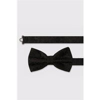 Limehaus Black Tonal Paisley Bow Tie Black by Suit Direct