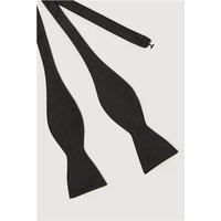 Limehaus Black Satin Self Bow Tie Black by Suit Direct