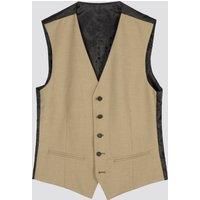 Farah Slim Fit Camel Flannel Waistcoat by Suit Direct